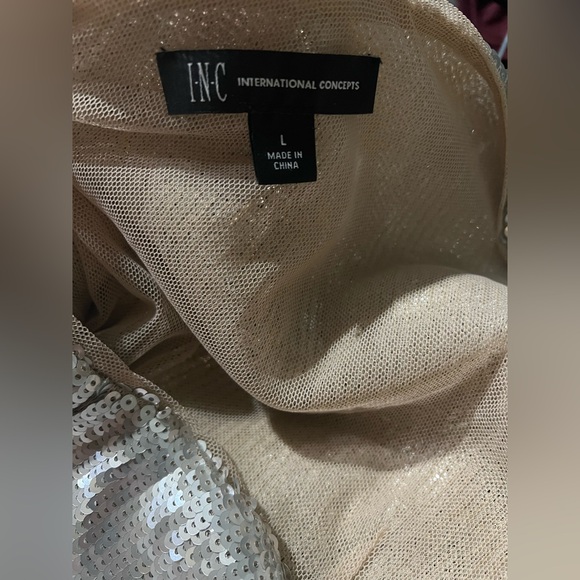 I.N.C One shoulder Sequin Peplum top - Picture 4 of 4